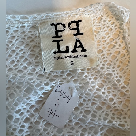 PPLA Netted Ivory Cover-up, Maxi, Size Small - Picture 4 of 6